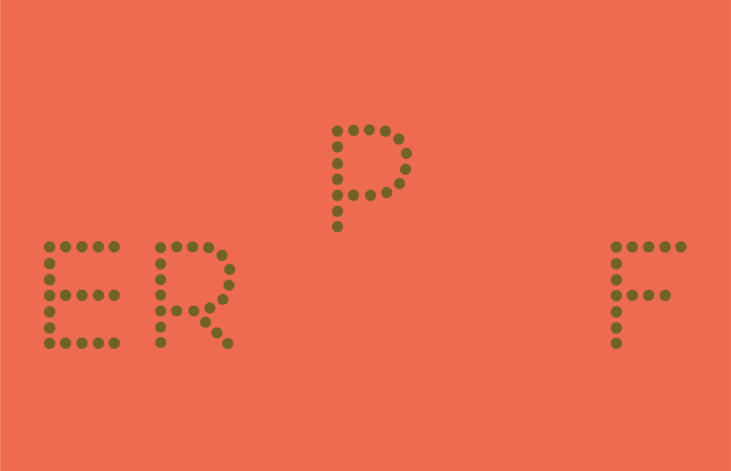 fond orange avec texte vert